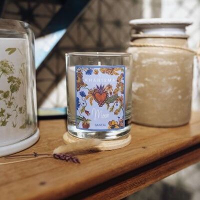 Moon Santal scented glass candle