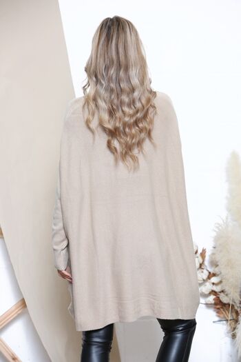Pull d'hiver oversize camel 3
