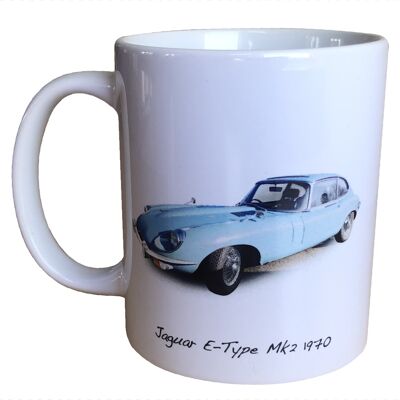 Jaguar E-Type Mk2 Coupe 1970 - 11oz Ceramic Mug - Gift for a British Sports Car enthusiast