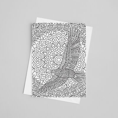 Adler Farbe in sich selbst Grußkarte