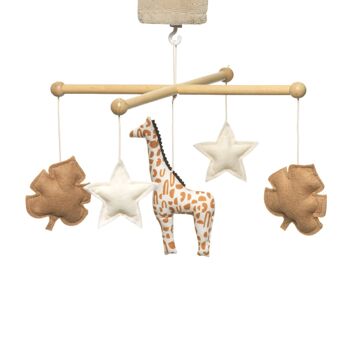 Mobile musical bois girafe 2