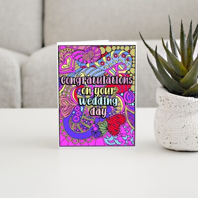 Congratulations on Your Wedding Day Activity Card. Wedding Day Card