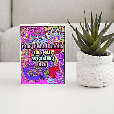 Congratulations on Your Wedding Day Activity Card. Wedding Day Card