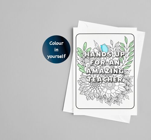 Amazing Teacher Colour in yourself, Greetings Card