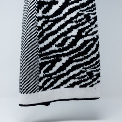 Sciarpa con stampa zebra in nero