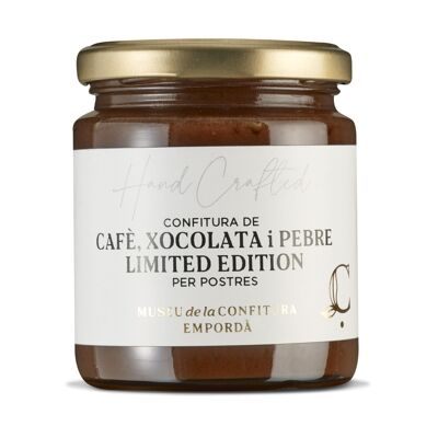 Café, chocolat et confiture de poivre noir