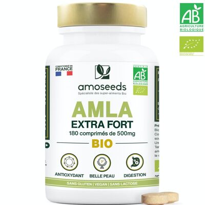 Amla orgánica, fuerza extra | 180 comprimidos de 500mg