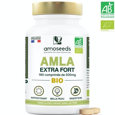 Organic Amla, Extra Strength | 180 tablets of 500mg