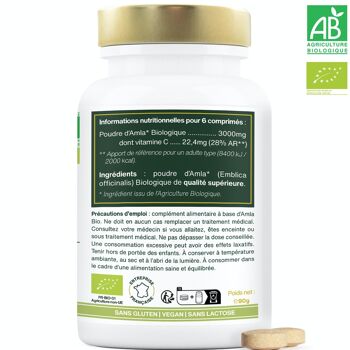 Amla Bio, Extra Fort | 180 comprimés de 500mg 3