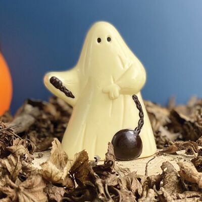 CHOCODIC - WHITE CHOCOLATE GHOST halloween molding - ARTISANAL AND FRENCH HALLOWEEN CHOCOLATE
