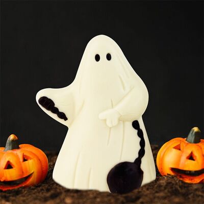CHOCODIC - Moulage FANTOME CHOCOLAT BLANC halloween - CHOCOLAT HALLOWEEN ARTISANAL ET FRANCAIS