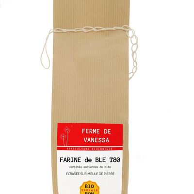 FARINE DE BLE PANIFIABLE - VARIETES ANCIENNES DE BLES - T80 - Ferme de Vanessa - 500g