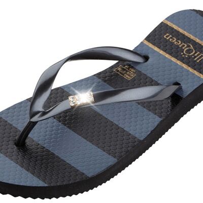 Black Stripes flip flops