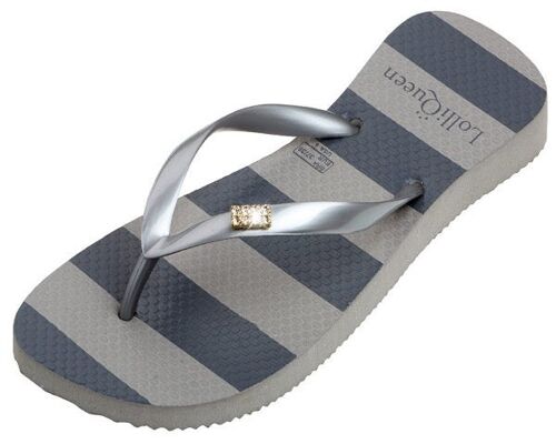 Grey Stripes Flip flops