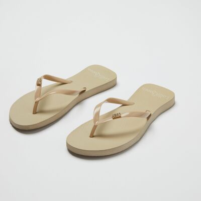 All Cream Flip flops