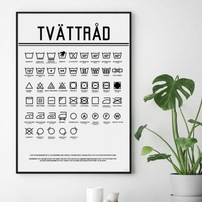 Poster, Tvättråd - 21x30 cm