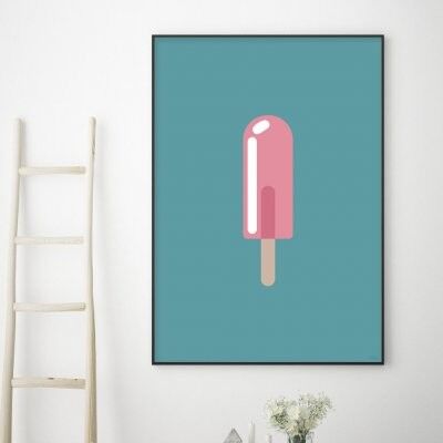 Poster, Pink Icecream - 13x18 cm