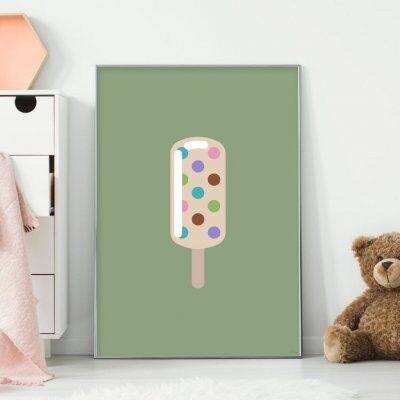 Poster, Dotty Ice cream - 18x24 cm