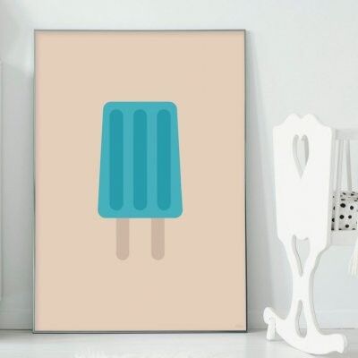 Poster, Blue icec ream - 30x40 cm