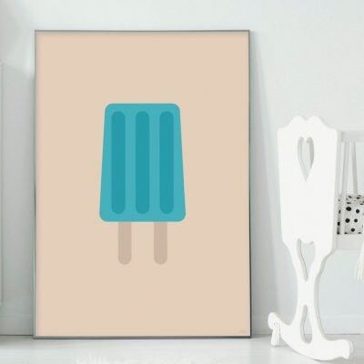 Poster, Blue icec ream - 40x50 cm