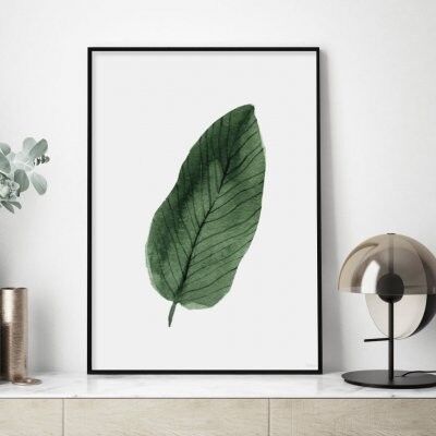 Poster, Green Leaf 1 - 30x40 cm