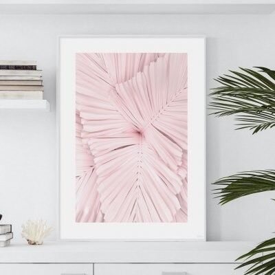 Poster, Pink Palm - 21x30 cm