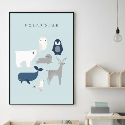 Poster, Polardjur - 50x70 cm