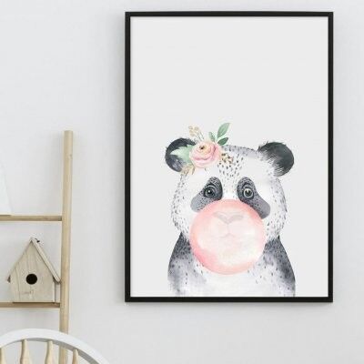 Poster, Bubblegum panda - 13x18 cm