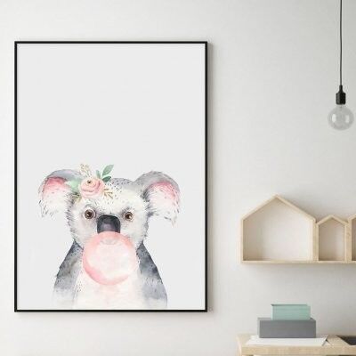 Poster, Bubblegum koala - 13x18 cm