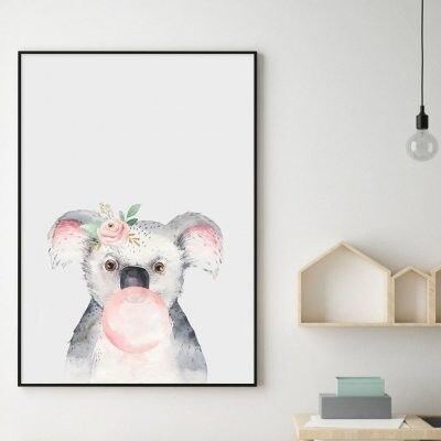 Poster, Bubblegum koala - 70x100 cm