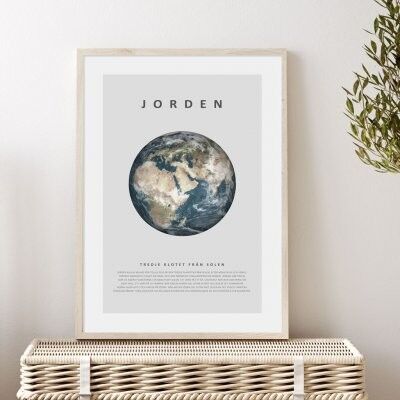 Poster, Jorden - 13x18 cm