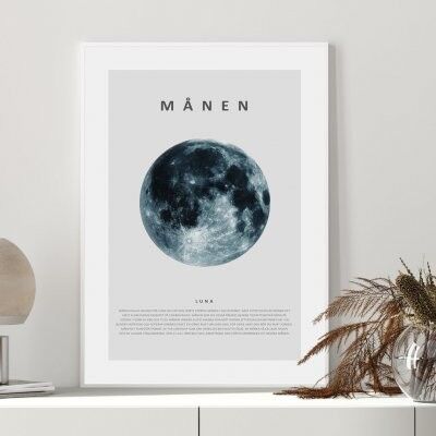 Poster, Månen - 13x18 cm