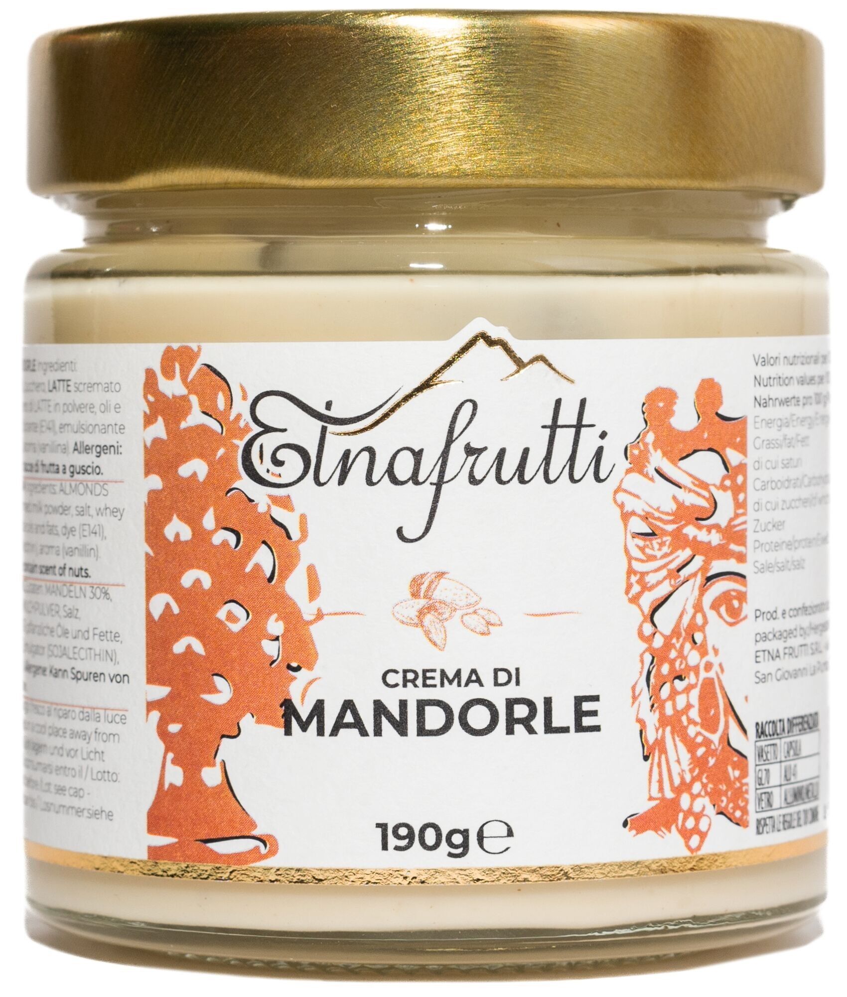 Crema spalmabile dolce alle mandorle - Disponibile in formati da 190g e 500g