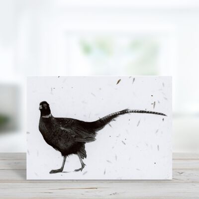 Cetus the Pheasant Plantable Seeded Eco Card