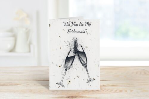 Will You Be My Bridesmaid Seeded Plantable Eco Card