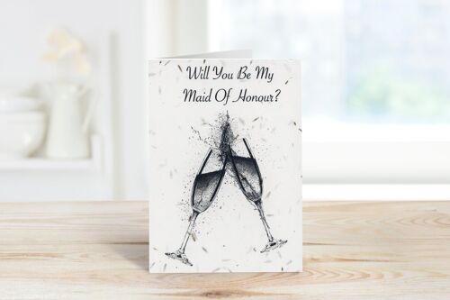 Will You Be My Maid Of Honour Plantable Seeded Eco Card