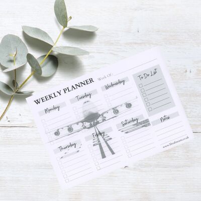 747 Plane A4 Weekly Desk Planner Pad | Weekly Planner Pad - Weekly Schedule Planner - Desk To Do Pad - Personal Organiser - Notepad