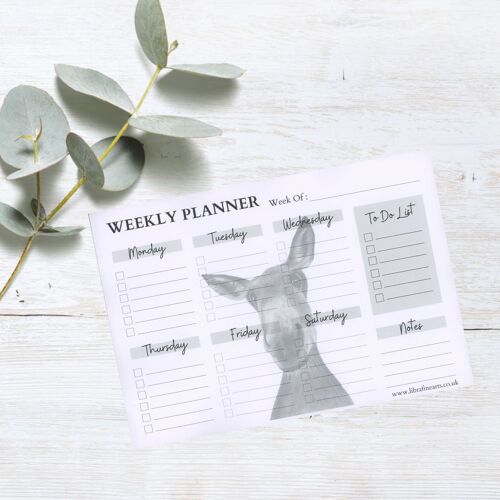 Sirus the Donkey A4 Weekly Desk Planner Pad | Weekly Planner Pad - Weekly Schedule Planner - Desk To Do Pad - Personal Organiser - Notepad