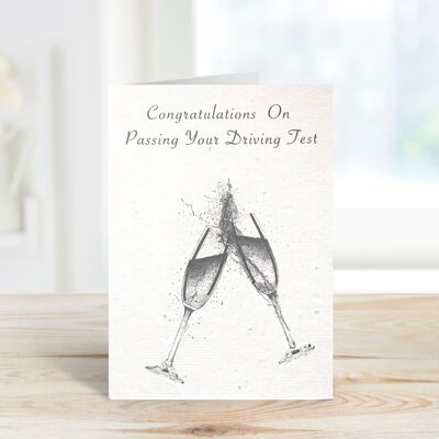 Congratulations For Passing Your Driving Test Plantable Seeded Eco Greeting Card