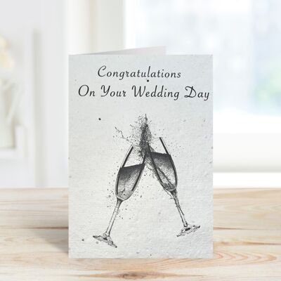 Felicitaciones por el día de su boda Plantable Seed Eco GreetingCard