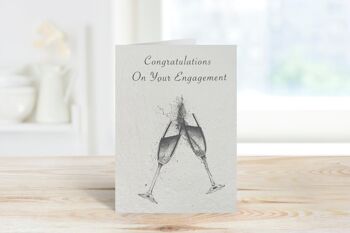 Félicitations pour votre engagement Plantable Seeded Eco Greeting Card 1