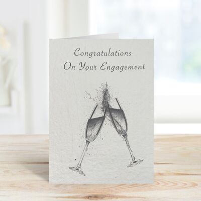 Félicitations pour votre engagement Plantable Seeded Eco Greeting Card
