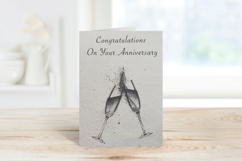 Congratulations On Your Anniversary Plantable Seeded Eco Card