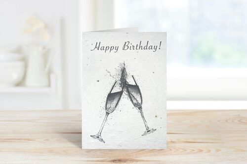 Happy Birthday Plantable Seeded Eco Greeting Card