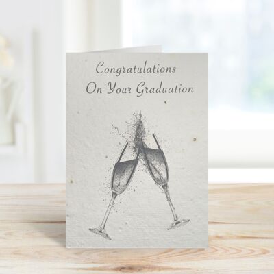 Congratulazioni per la tua carta ecologica con semi piantabili di laurea