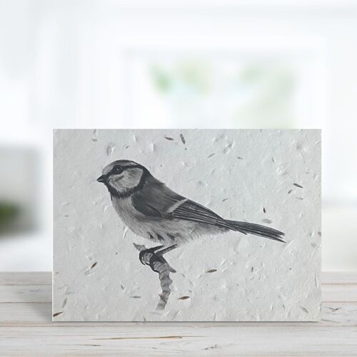 Electra The Bluetit Plantable Seeded Blank Eco Greeting Card