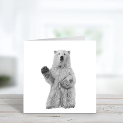 Nova l'orso polare biglietto di auguri festivo e busta