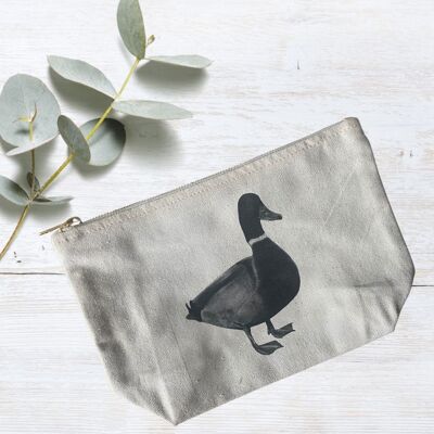 Rana the Duck Cotton Lined Mini Pouch Zip Bag