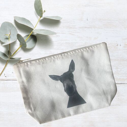 Sirus the Donkey Cotton Lined Mini Pouch Zip Bag