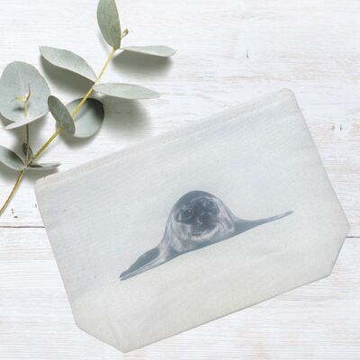 Mini borsa con cerniera a marsupio foderata in cotone Ara the Seal